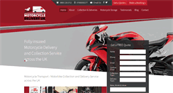 Desktop Screenshot of motorcycledeliveryuk.co.uk