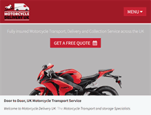 Tablet Screenshot of motorcycledeliveryuk.co.uk